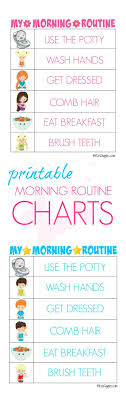 Printable Morning Routine Charts Morning Routine Chart