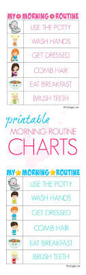 printable morning routine charts morning routine chart