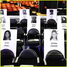 mtv vmas 2018 seating chart see where your favorite celebs