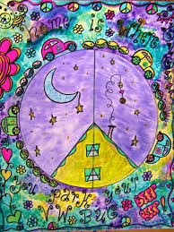 Black Book Winds Of Change Glitch Home Is Where You Park Your Vw Bug Hippie Painting Hippie Art Psychedelic Poster