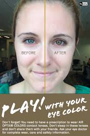 Why Just Play With Your Makeup Hair Or Outfits When You Can Play With Your Eye Color Too Check Out The Air Contact Lenses Colored Air Optix Colored Contacts