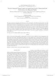 Jabatan agama islam selangor (jais), bahagian pendidikan islam, bangunan sultan idris shah, tingkat 2 & 3 menara utara, no 2 persiaran masjid, 40676 shah alam selangor. Pdf Investor Sentiment Human Capital And Fama French Factors Measurement And Performance In The Malaysian Market