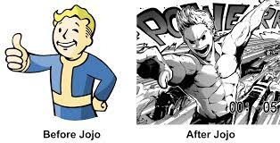 Vault Boy Before And After Jojo S Bizarre Adventure Jojo S Bizarre Adventure Jojo Jojo S Bizarre Adventure Fallout New Vegas
