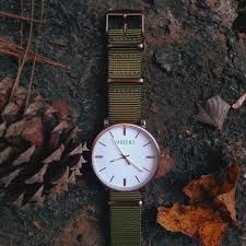 Engaging Earth Tones In Our Catalyst Brushed Bronze Watch Face Olive Strap Earth Tones Fashion Earth Tone Clothes Jewelry Pieces