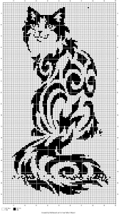 Long Haired Cat Graph Pattern Pinterest Cross Stitch