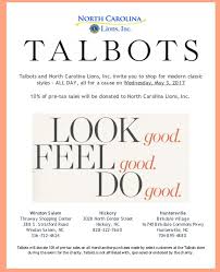 Talbots And North Carolina Lions Inc Invite You To Shop For Modern Classic Styles All Day All For A Cause On Wednesday Modern Classic Classic Style Shopping