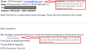 Cerca nel più grande indice di testi integrali mai esistito. Https Www Iata Org Contentassets 6e0927d8067d467fba40b977ad76dd3e Fraudulent Emails Warning Pdf