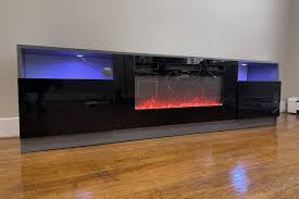 The light bulbs or leds that are used to produce the flame effects don't also produce the heat. Fireplace Tv Stands With Led Lights Archives Prime Spaces Assembly Services