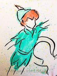 Peter Pan In Watercolor Disney Art Disney Art Drawings Disney Drawings