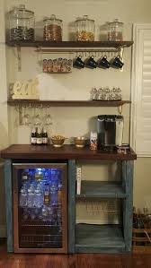 Custom Coffee Bar Made By My Husband Top Shelves Stained In Mahogany Bottom In Wood Stain Old Navy Mixe Coffee Bar Home Coffee Bars In Kitchen Bar Furniture