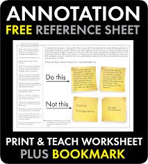 How To Annotate Text Annotations Free Sticky Note Method Handout With Bookmark In 2020 Student Teaching Gifts Student Teaching Survival Gifted Teaching