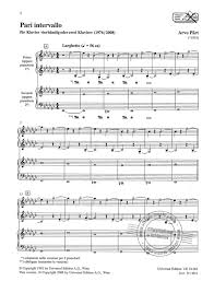 Spieltisch einer orgel mit vier manualen. Pari Intervallo Fur Klavier Zu 4 Handen Oder 2 Klaviere 1976 2008 From Arvo Part Buy Now In Stretta Sheet Music Shop