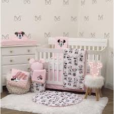 Disney Exploration Minnie Mouse 6 Piece Crib Bedding Set In Pink Affiliate Nursery Crib Crib Bedding Sets Minnie Mouse Nursery