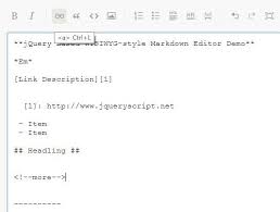 Jquery Based Wysiwyg Style Markdown Editor Markdown Jquery Text Editor