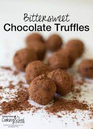 Bittersweet Chocolate Truffles Recipe Chocolate Truffles Chocolate Recipes Truffles