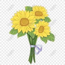 Bunga matahari (helianthus annuus l.) merupakan salah satu jenis. Kartun Cluster Yang Dilukis Dengan Tangan Bunga Matahari Yang In Png Grafik Gambar Unduh Gratis Lovepik