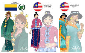 Dhoti merupakan pakaian untuk kamum lelaki. Malaysian Artist Creates Artwork Of 17 Disney Princesses Wearing Traditional Costumes Including From Singapore Brunei Life Malay Mail