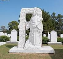 Catholic Large Virgin Mary Headstone for Cemetery