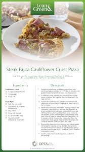 Steak Fajita Cauliflower Crust Pizza In 2021 Lean Eating Lean Protein Meals Lean And Green Meals