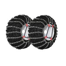 Tractor tire chains for all lawn mower brands. Riding Mower Tire Chains Snow Removal Equipment The Home Depot