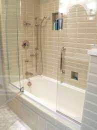 Glass Enclosed Tub Door In The Middle Bathrooms Remodel Bathroom Remodel Shower Cheap Bathroom Remodel