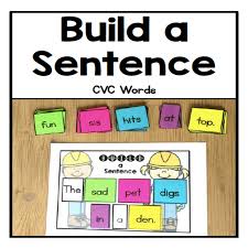 They will place plastic cubes or small. Build A Sentence Cvc Words Instant Download Pdx Reading Specialist Llc