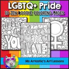 Lgbtq Pride Zen Doodle Coloring Pages Doodle Coloring Zen Doodle Pride Colors