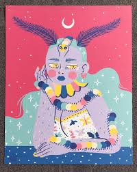 Moth And Centipede Print Moth Centipede Print