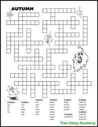 Free printable bible crossword puzzles with answers, Free Printable Autumn Fall Word Fill In Puzzles Tree Valley Academy