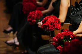 There are so many amazing fall wedding bouquets that you can choose for your big day. Red Rose Wedding Bouquets Black Bridesmaid Dresses Photo By Tampa Bay Wedding Photographer Limelight Photography Marry Me Tampa Bay Most Trusted Wedding Vendor Search And Real Wedding Inspiration Site