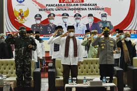 Dalam upacara tersebut, pembina upacara membacakan amanat dari kepala badan pembinaan ideologi pancasila (bpip). Tsuqzugocqy Im
