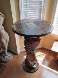 Check out our coffee table photo book ideas. A Beautiful Up Cycled Side Table Made From Books Want Furniture Diy Upcycle Books Diy Furniture