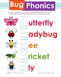 Bug Phonics Worksheet Education Com Kindergarten Phonics Worksheets Phonics Worksheets Phonics