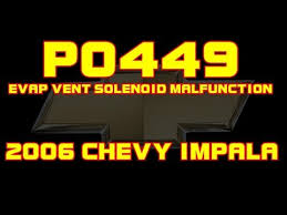 I'm trying to see what a vent solenoid sensor and that say that i need one or i won't be it is a component of the evap system. 2006 Chevy Impala 3 5 P0449 Evap Canister Vent Valve Malfunction Youtube