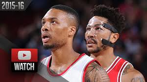 Derrick Rose vs Damian Lillard PG Duel Highlights (2015.11.24) Blazers vs  Bulls