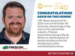 Congratulations to David Wilson Jr., CEO of the Preston Automotive Group…