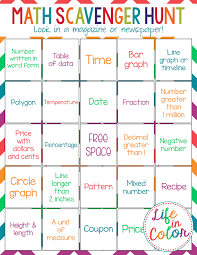 Math Scavenger Hunt Math Printable For Elementary Students Scavenger Hunt Math Elementary Math Projects Math Printables