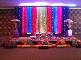 Pin By Darshana Makan Nathoo On Delightful Design Mehndi Decor Stage Decorations Simple Stage Decorations