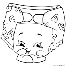 Shopkins season 2 limited edition that you can download and color or paint. Nappy Dee To Print And Color Shopkins Season 2 Coloring Pages Printable