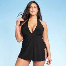 Women S Halter Swim Dress Aqua Green Black S Swim Dress Aqua Dress Women Halter