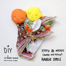 Diy Lemon And Orange Handkerchief Dolls Handmade Charlotte If you are drawing your own stamp, make it a simple graphic that can be easily cut with scissors or a craft knife. diy lemon and orange handkerchief dolls