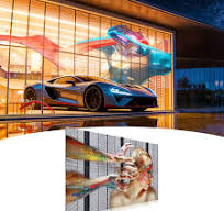 High Transparency Window Led Curtain Indoor Transparent Led Film Screen  Glass Led Flexible Display Shopping Mall Glass Screen