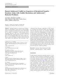 Women who have this common but potentially dangerous bacteria while pregnant receive antibiotics during labor to avoid passing the bacteria onto their babies. Pdf Parent Adolescent Conflict As Sequences Of Reciprocal Negative Emotion Links With Conflict Resolution And Adolescents Behavior Problems