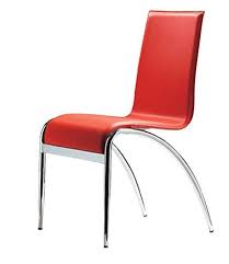 Creative Images International Neo Collection Set Of 2 Upholstered Pu Leather Dining Chair With Chrome Ba Cheap Dining Chairs Orange Dining Chairs Dining Chairs