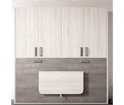 Abatibles individuales, con armario superior, verticales, literas abatibles. Mesa Plegable Twin Blanco Conforama
