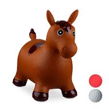 Relaxdays Hupftier Pferd Hupftier Real Tiere Pferd Niedlich