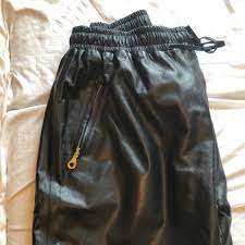 En Noir Pants En Noir Leather Joggers Poshmark