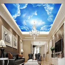 Why not consider image preceding? Modern 3d Photo Wallpaper Blue Sky And White Clouds Wall Papers Home Interior Decor Living Room Ceiling Lobby Mural Wallpaper Onshopdeals Com