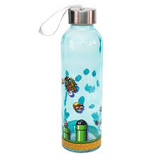 Vault dweller's favorite mario merchandise now includes a super mario brothers water bottle! Buy Official Super Mario Bros Level Up Glass Water Bottle