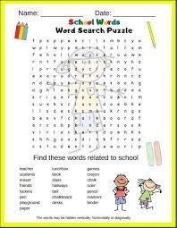 A b c d e f g so many letters on the alphabet tree. School Words Word Search Puzzle For Kids Free Printable Pdf Kids Word Search School Age Games Puzzles For Kids